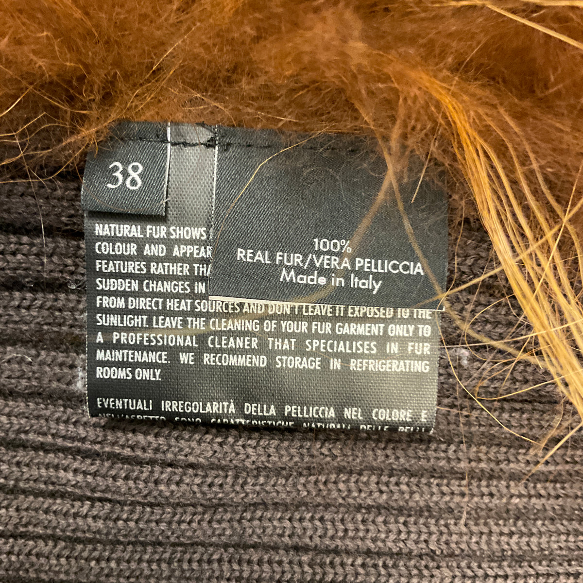 Gucci Brown Fox Fur and Wool Knit Vest