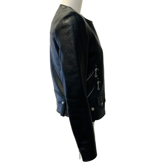 Isabel Marant Etoile Textured Leather Kankara Moto Jacket