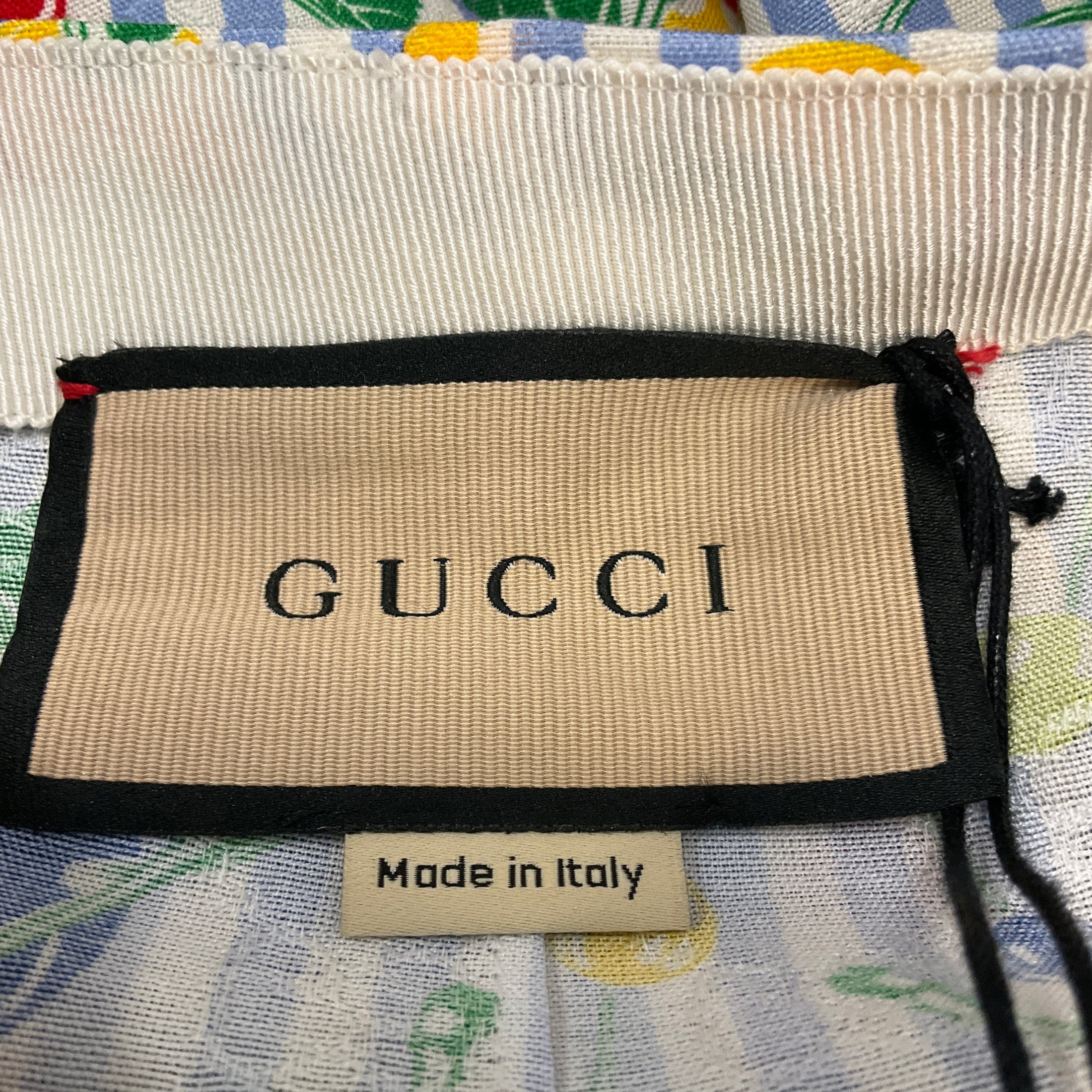 Gucci Ivory / Azure Multi Cherries Party Print Shorts