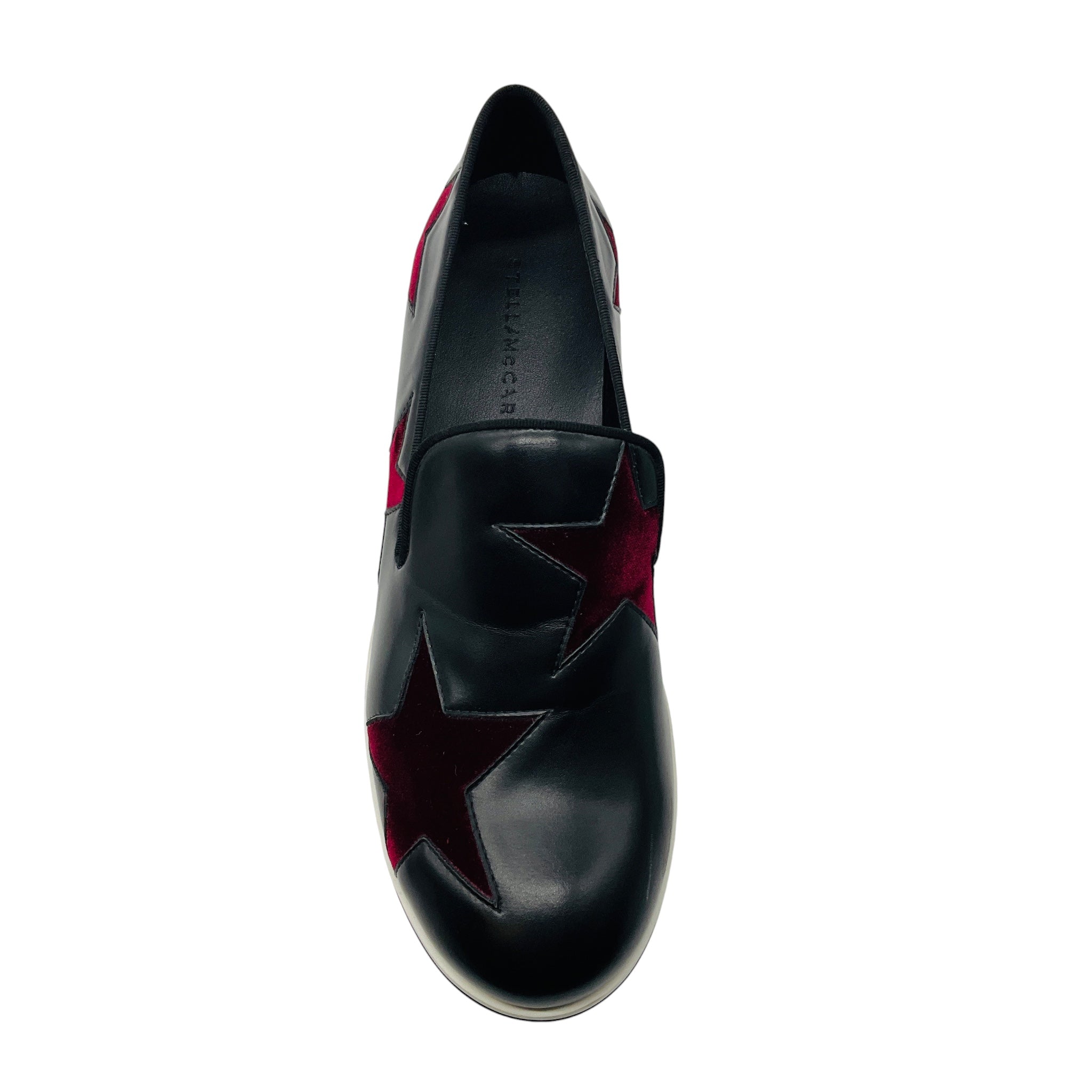Stella McCartney Black / Burgundy Binx Star Platform Shoes