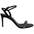 Load image into Gallery viewer, Casadei Black Rhinestone Embellished Stratosphere Sandals
