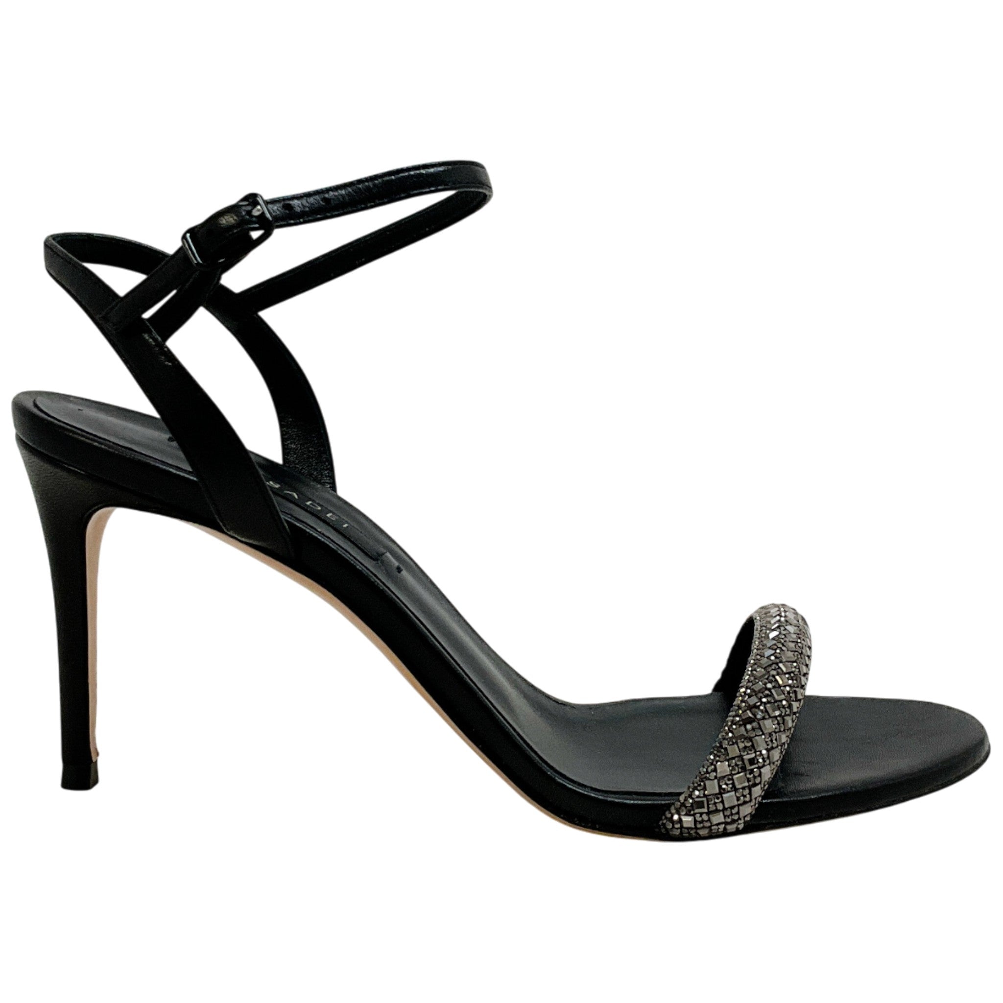 Casadei Black Rhinestone Embellished Stratosphere Sandals