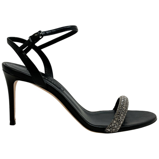 Casadei Black Rhinestone Embellished Stratosphere Sandals