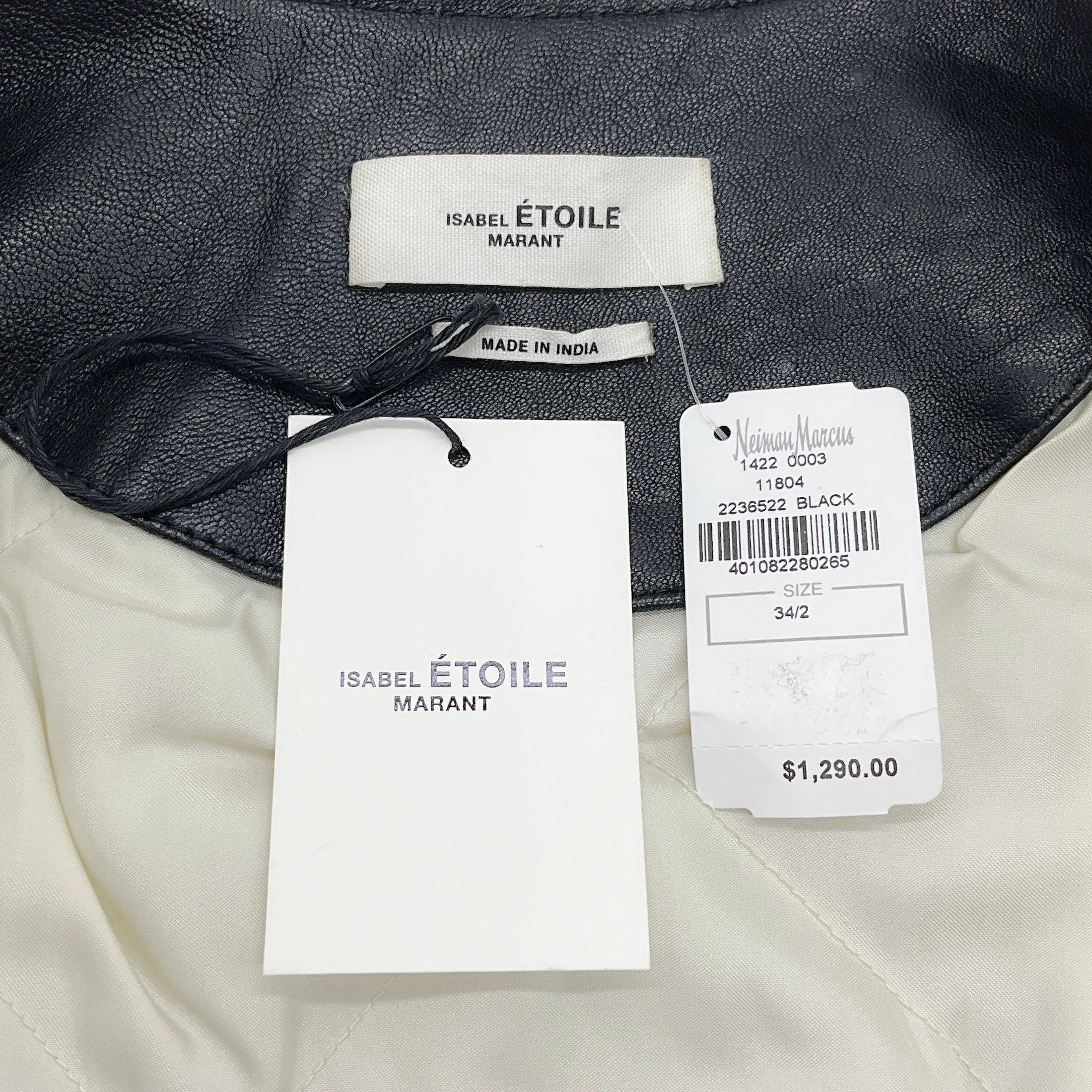 Isabel Marant Etoile Textured Leather Kankara Moto Jacket