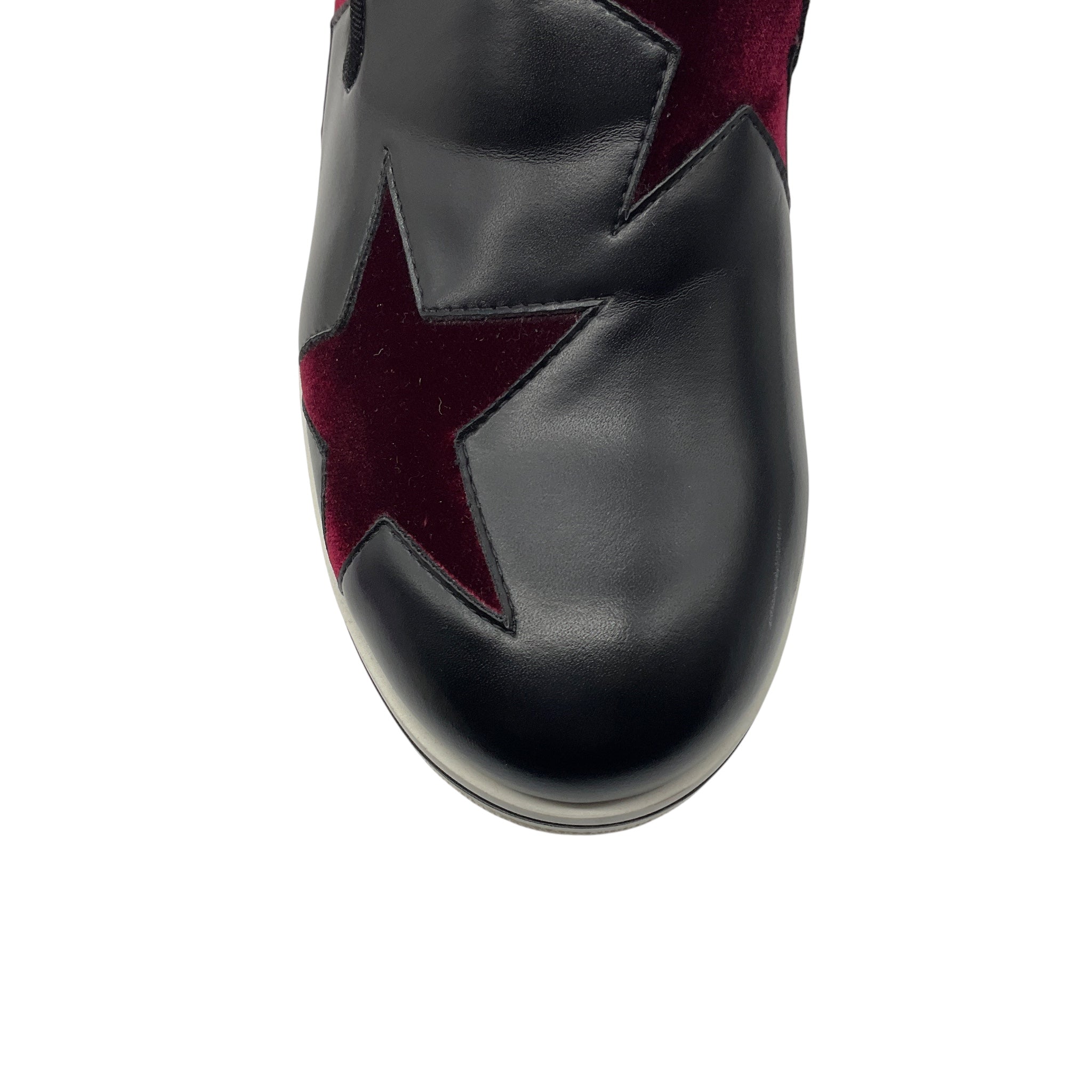 Stella McCartney Black / Burgundy Binx Star Platform Shoes