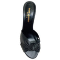 Load image into Gallery viewer, Saint Laurent Black Leather Twist Slide Sandals
