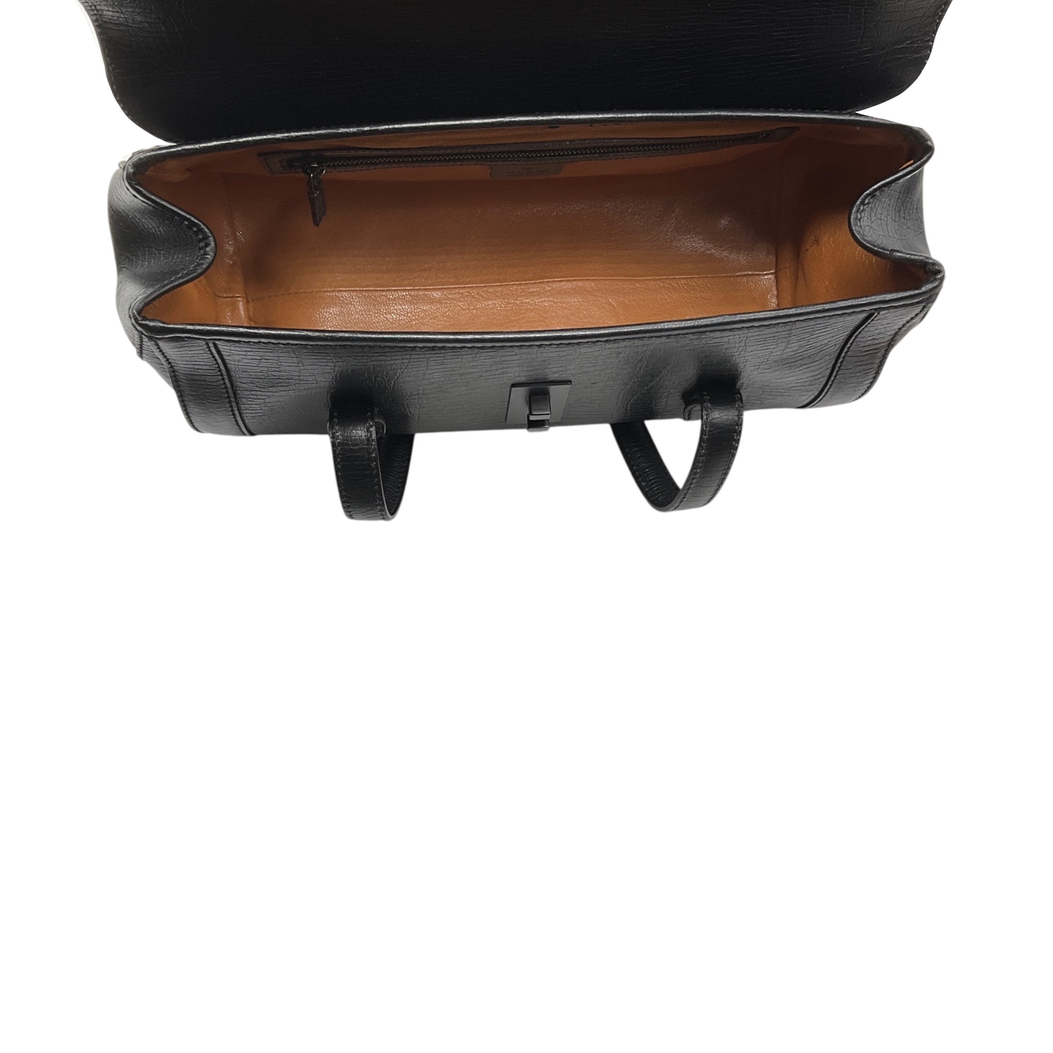 Gucci Black Leather Bamboo Bullet Shoulder Bag