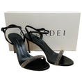 Load image into Gallery viewer, Casadei Black Rhinestone Embellished Stratosphere Sandals
