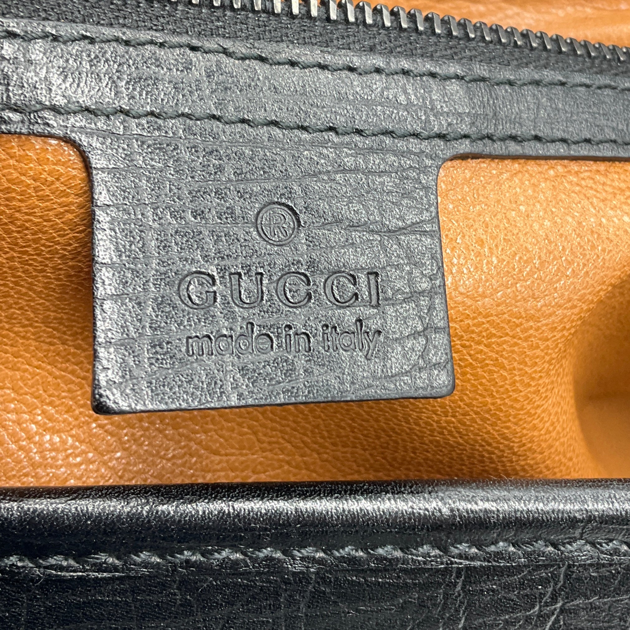 Gucci Black Leather Bamboo Bullet Shoulder Bag