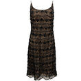 Load image into Gallery viewer, Carmen Marc Valvo Black / Nude Crochet Dress
