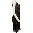 Load image into Gallery viewer, Carmen Marc Valvo Black / Nude Crochet Dress
