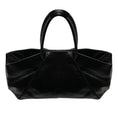 Load image into Gallery viewer, Malej Black Textured Patent Leather Ashiya Handbag

