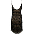 Load image into Gallery viewer, Carmen Marc Valvo Black / Nude Crochet Dress
