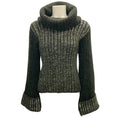 Load image into Gallery viewer, Escada Olive Green Mohair Knit Turtleneck Sweater
