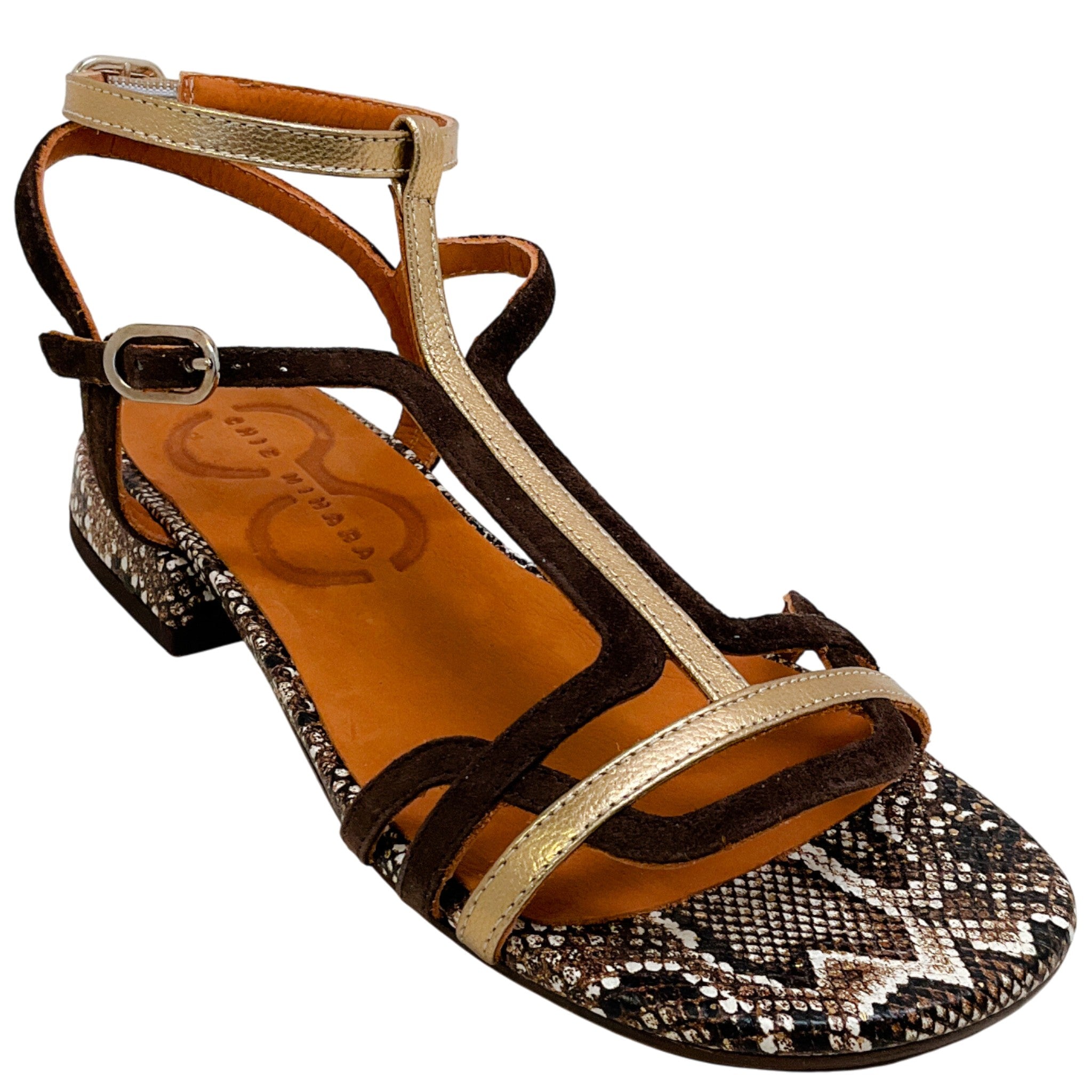 Chie Mihara Dali Campan Snake Ante Testa Sandals
