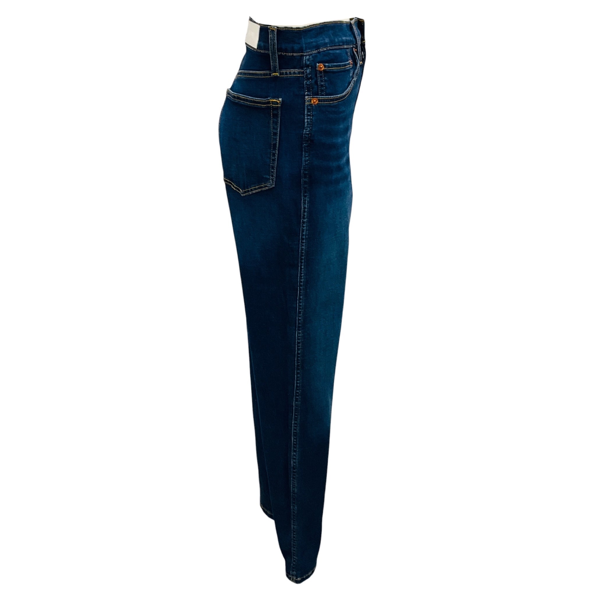 Re/Done Deep Faded Blue 90s High Rise Loose Jeans