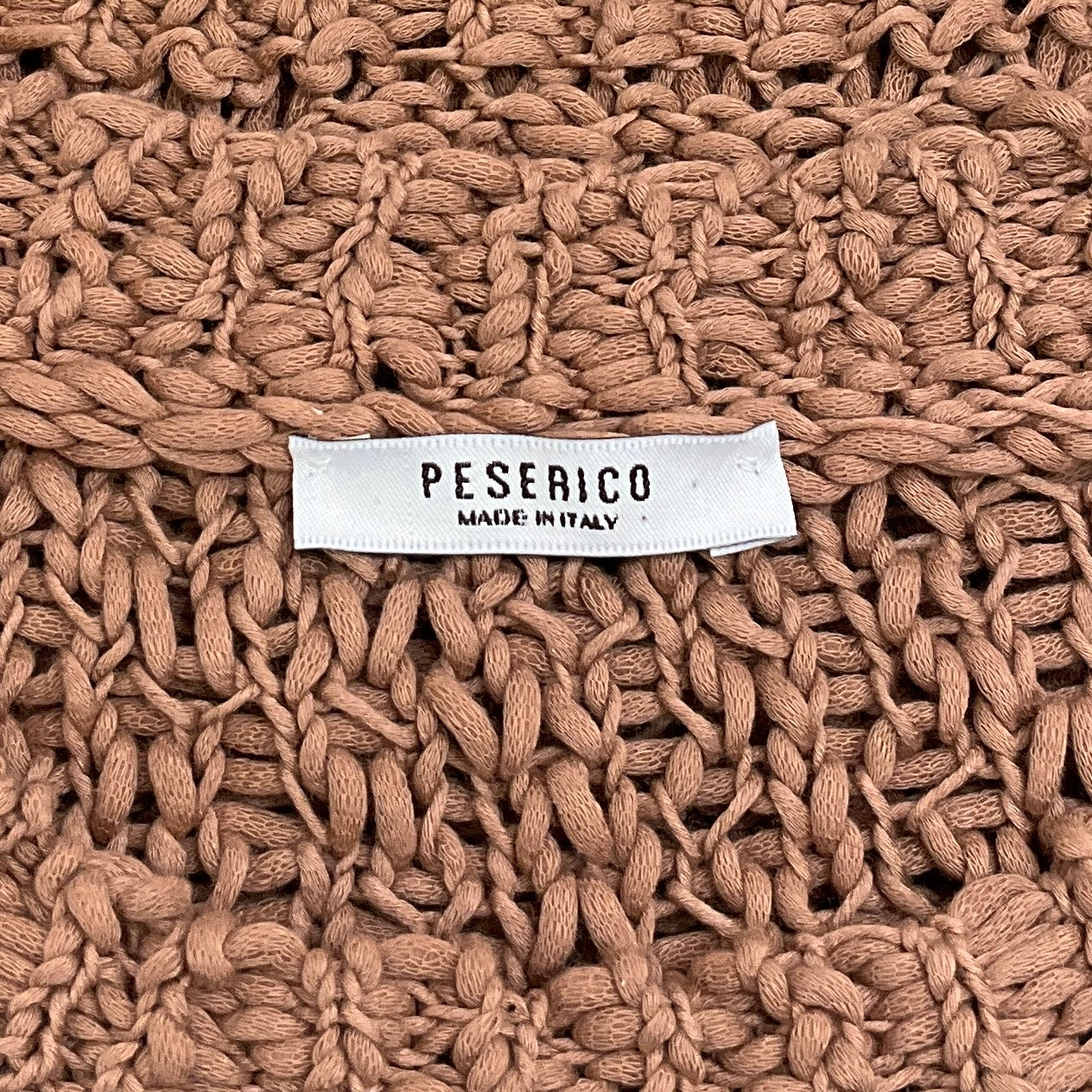 Peserico Beige Chunky Knit Sleeveless Sweater