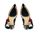 Load image into Gallery viewer, Fendi Red Multi Colibri Gingham Plaid Slingback Pumps
