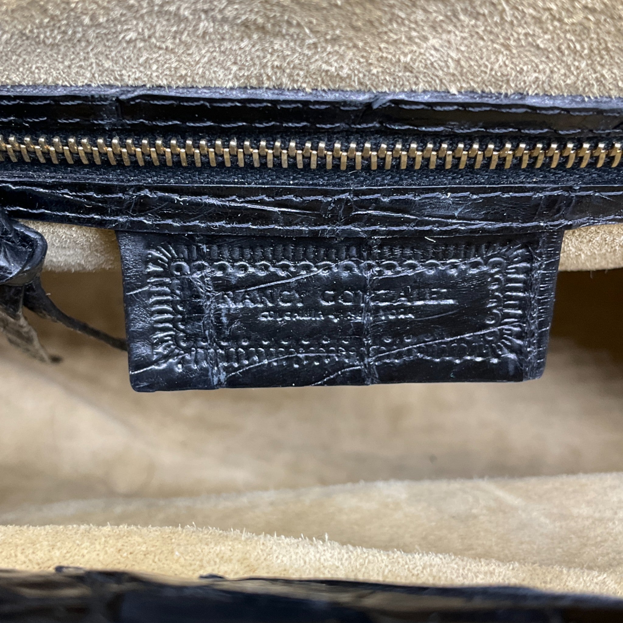 Nancy Gonzalez Black Crocodile Satchel