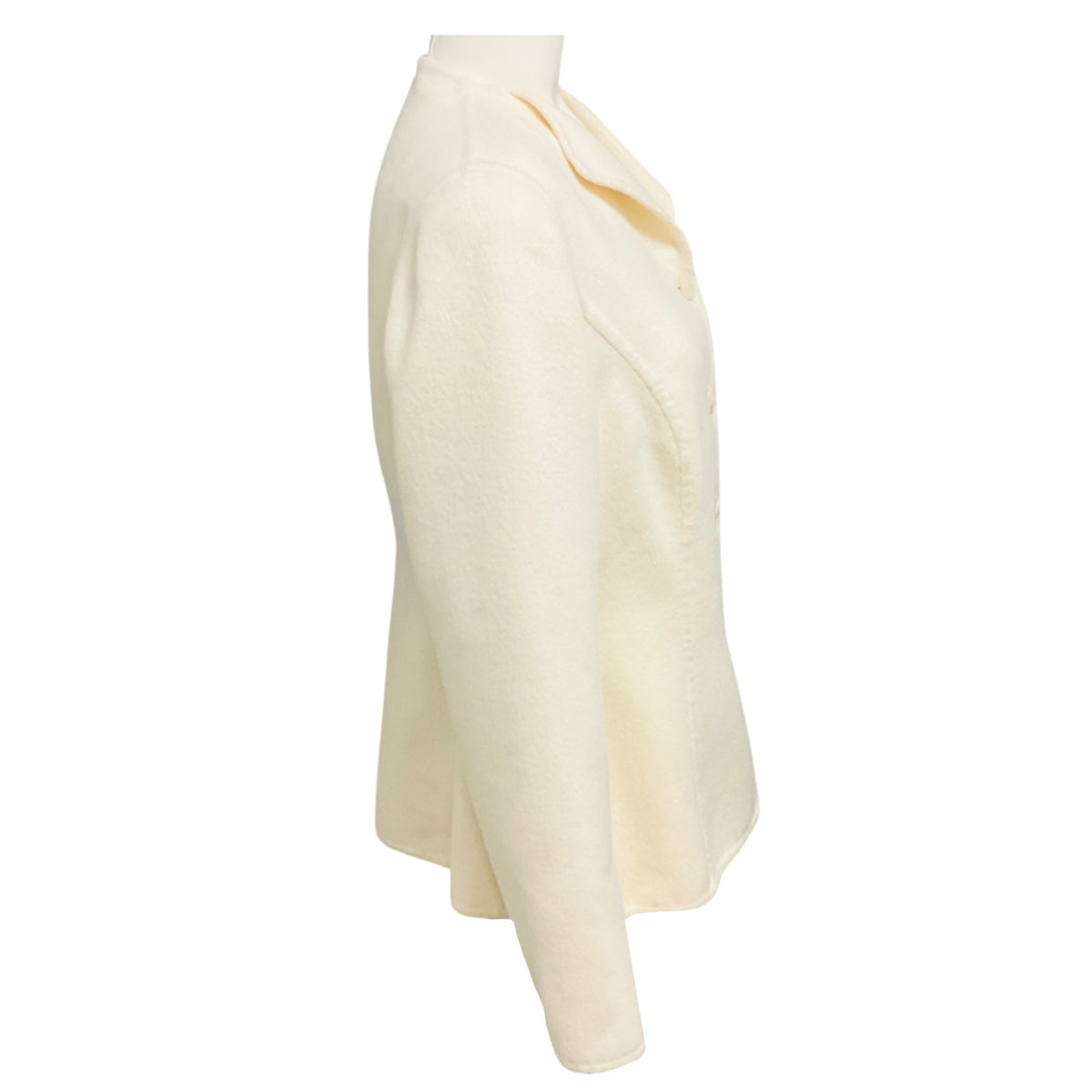 Genny Cream Button Front Angora Jacket