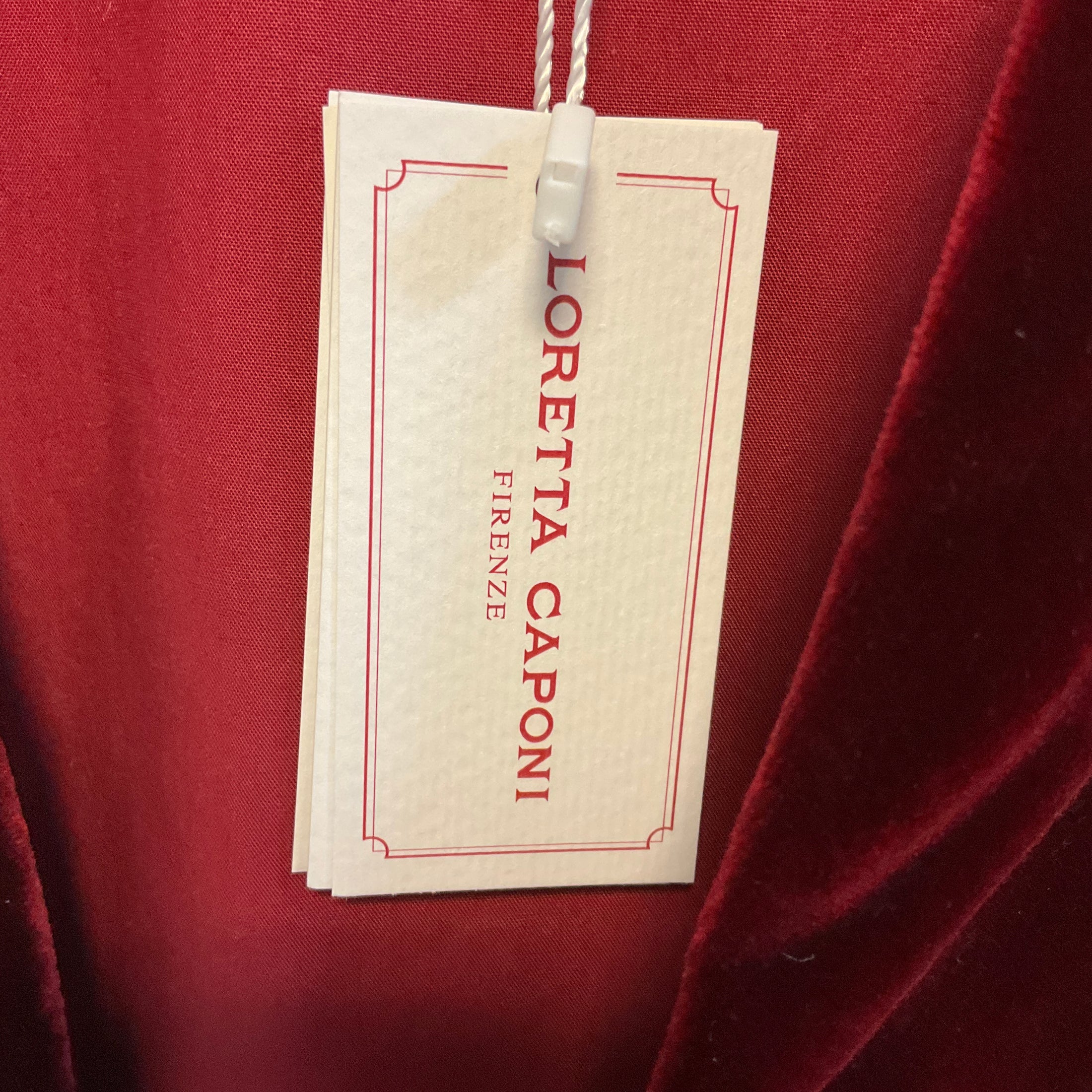 Loretta Caponi Bordeaux Hibiscus Floral Embroidered Cabana Lastra Velvet Gilet Vest