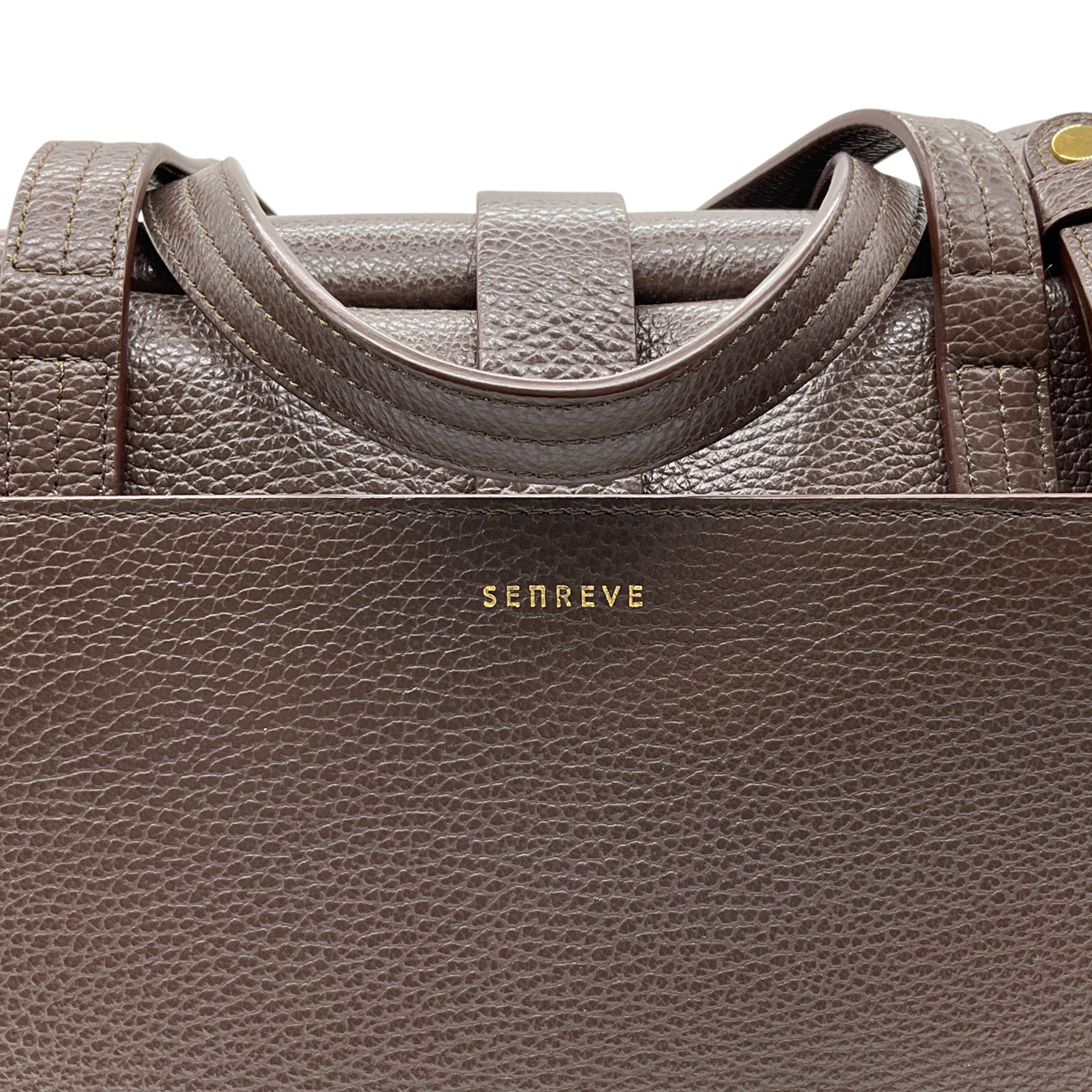 Senreve Brown Pebbled Leather Doctor Bag