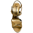 Load image into Gallery viewer, Barbara Bui Gold Strappy Criss Cross Sandals
