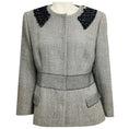 Load image into Gallery viewer, Malo Grey Wool Tweed Jacket with Sequined Collar
