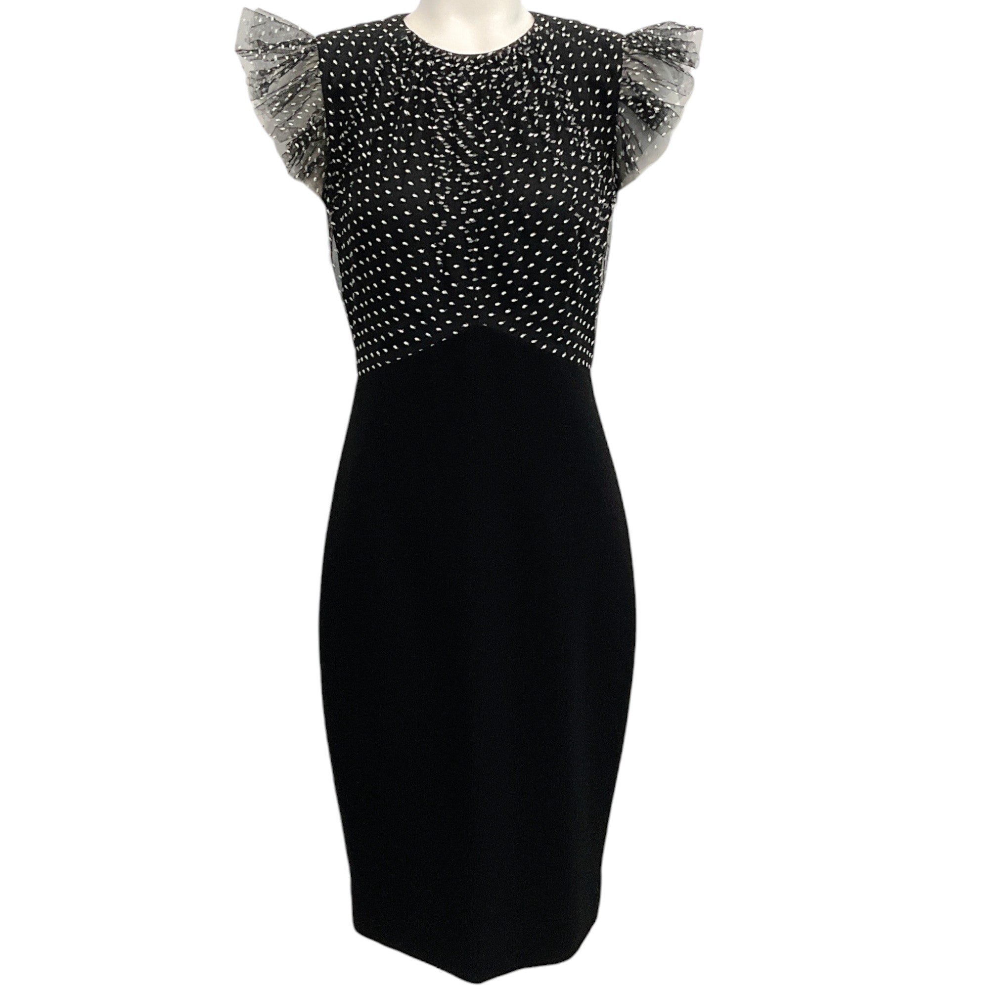 Jason Wu Black Dress with Sheer Polka Dots