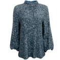 Load image into Gallery viewer, Lafayette 148 New York Blue Sequined Mock Neck Blouse
