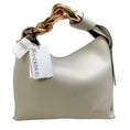Load image into Gallery viewer, J.W. Anderson White Leather Small Chain Hobo Bag
