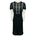 Load image into Gallery viewer, Dice Kayek Pink Label Charcoal Grey Multi Plaid Midi Dress with Bow Belt
