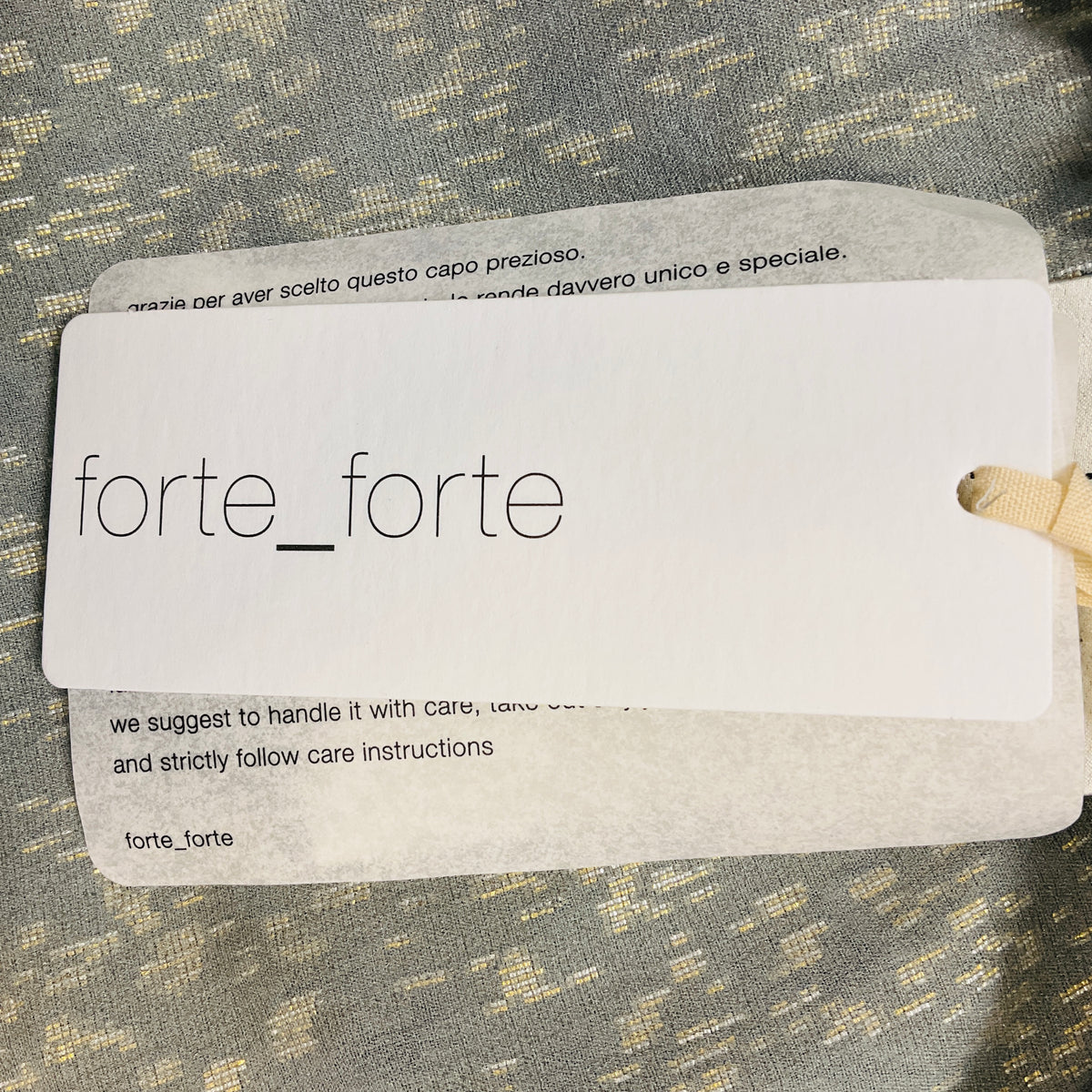 forte_forte Light Blue / Gold Metallic Velvet Top and Wide Leg Pants