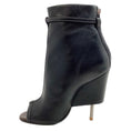 Load image into Gallery viewer, Givenchy Black Leather Open Toe Screw Heel Booties
