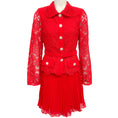 Load image into Gallery viewer, Self-Portrait Red Guipure Lace Dress
