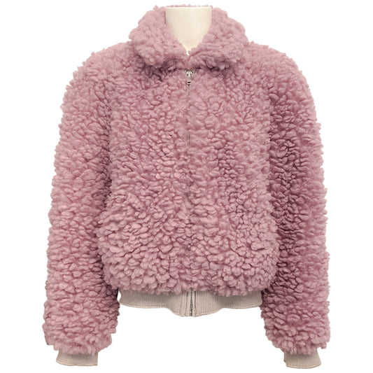 Isabel Marant Pink Teddy Salvia Bomber Jacket
