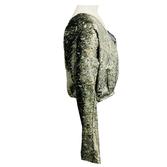 forte_forte Light Blue / Gold Metallic Velvet Riflessi Top