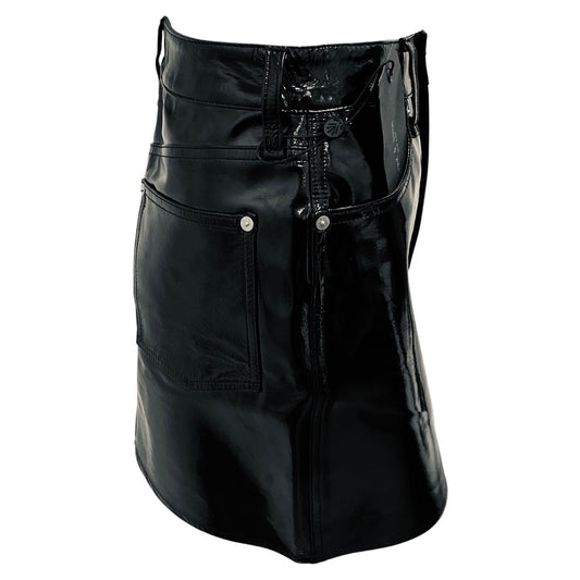 Rag & Bone Black Moss Patent Skirt