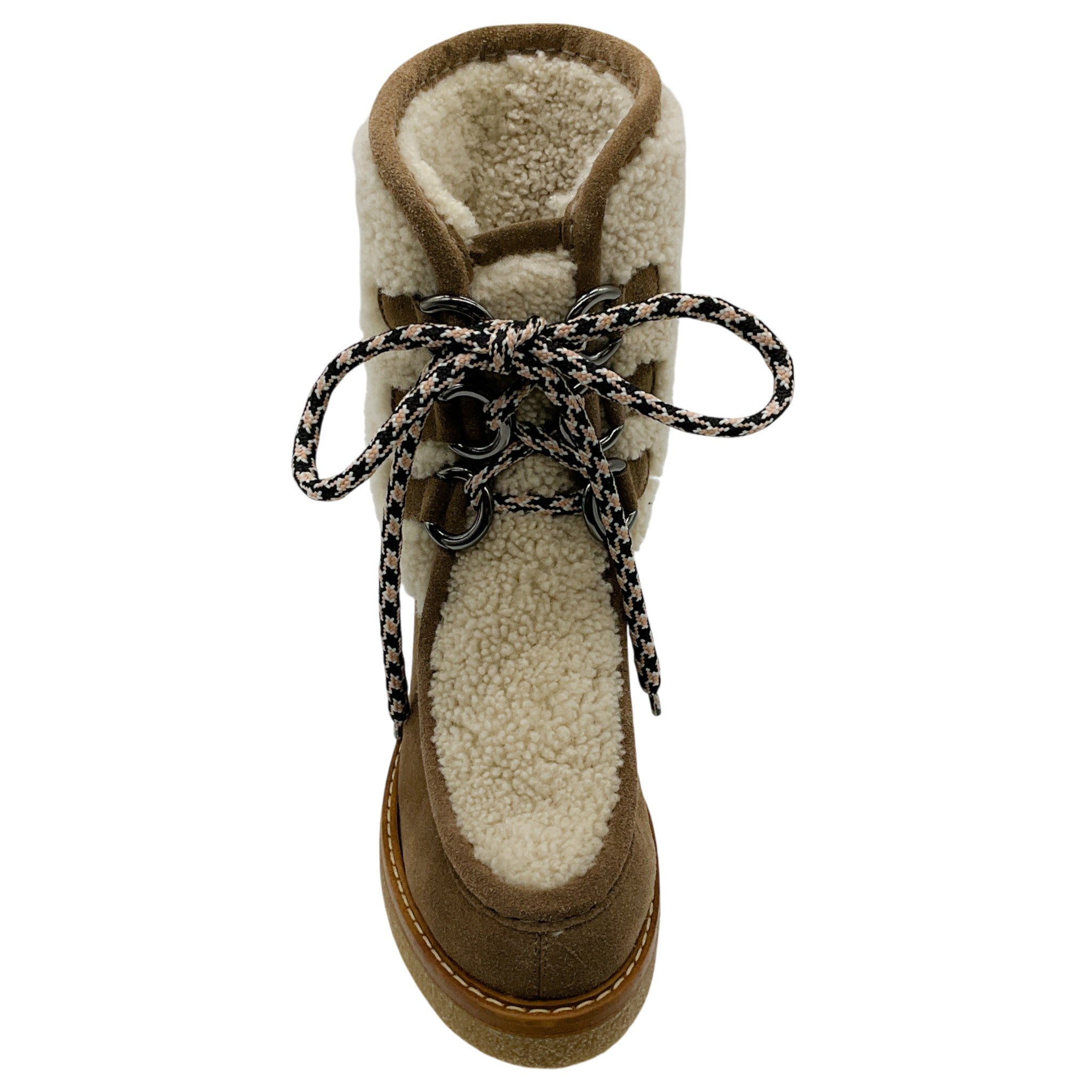 Aquatalia Brown / Ivory Wynter Shearling Boots