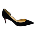 Load image into Gallery viewer, Christian Louboutin Black Pointed Toe Suede D'Orsay Pumps
