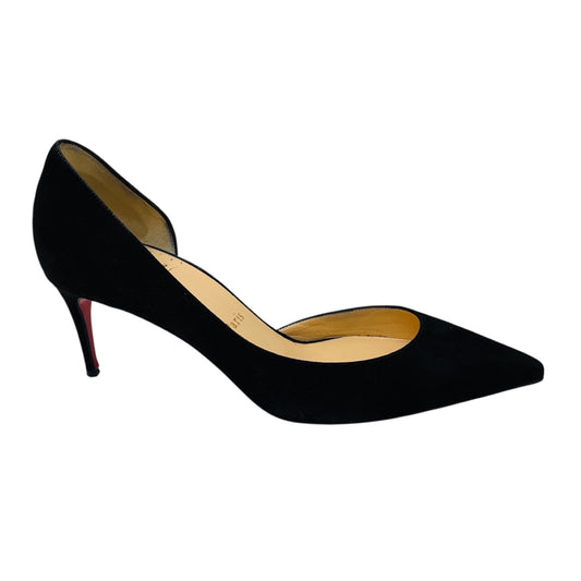 Christian Louboutin Black Pointed Toe Suede D'Orsay Pumps