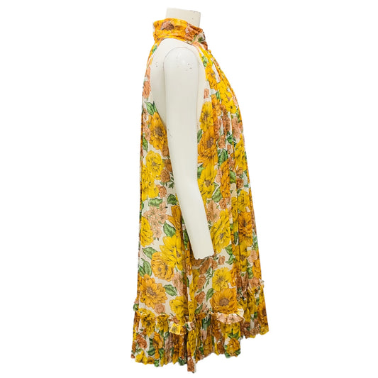 Zimmermann Yellow Multi Sunshine Floral Poppy Short Halter Dress