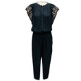 Load image into Gallery viewer, Ramy Brook Black Embroidered Button Front Jumpsuit
