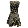 Load image into Gallery viewer, Alexander McQueen Black / Gold Sleeveless Floral Jacquard Dress
