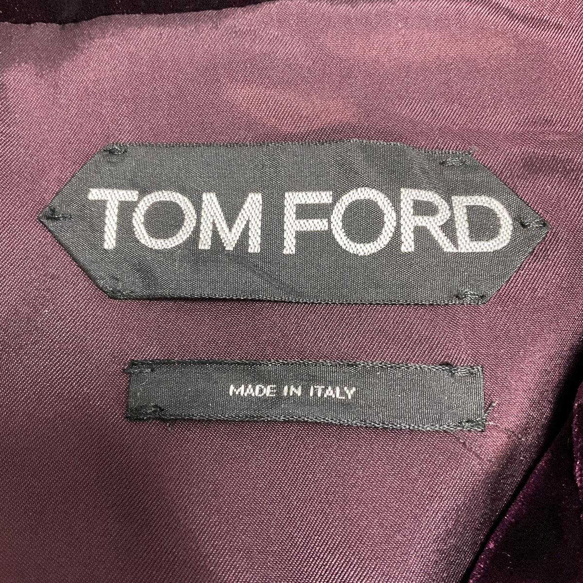 Tom Ford Dark Purple / Plum Button Front Velvet Jacket