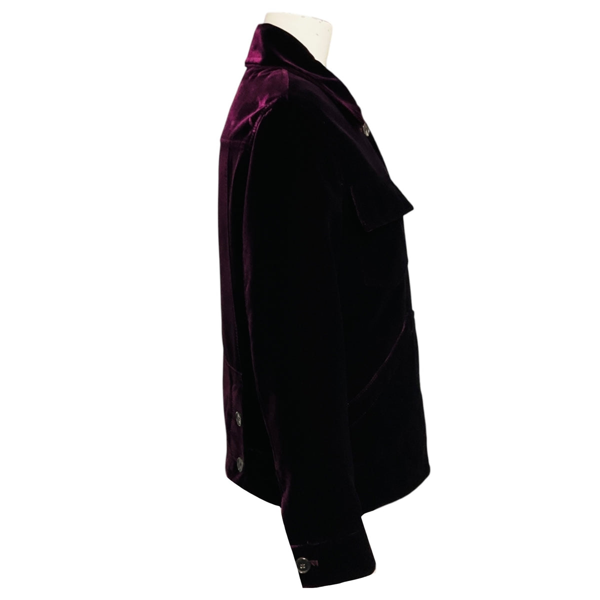 Tom Ford Dark Purple / Plum Button Front Velvet Jacket