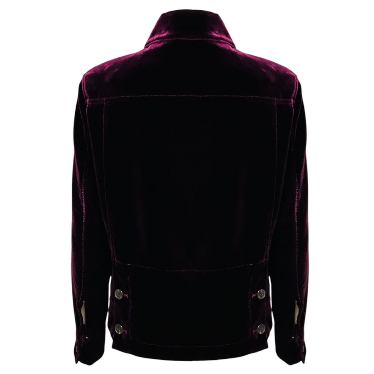 Tom Ford Dark Purple / Plum Button Front Velvet Jacket