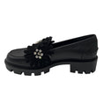 Load image into Gallery viewer, Christian Louboutin Black Nappa Leather and Suede Flora Moc Flat
