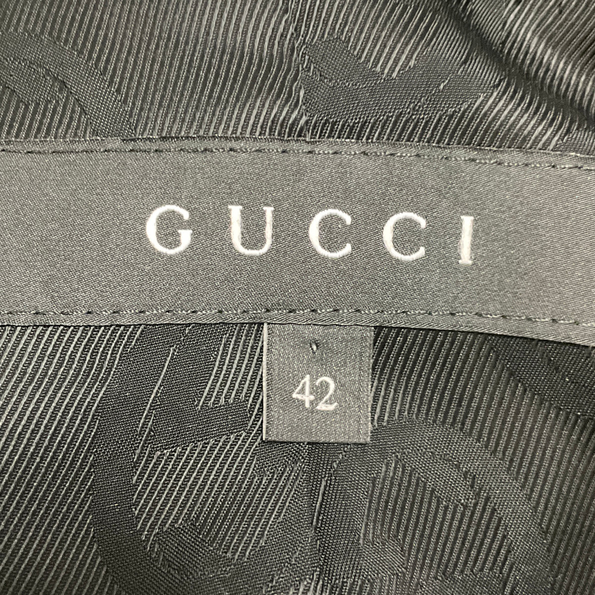 Gucci Black Wool Crepe Blazer Jacket with Satin Trim