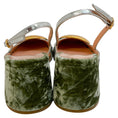 Load image into Gallery viewer, Rupert Sanderson Sage Velvet Cavalla Slingback Pumps with Gold
